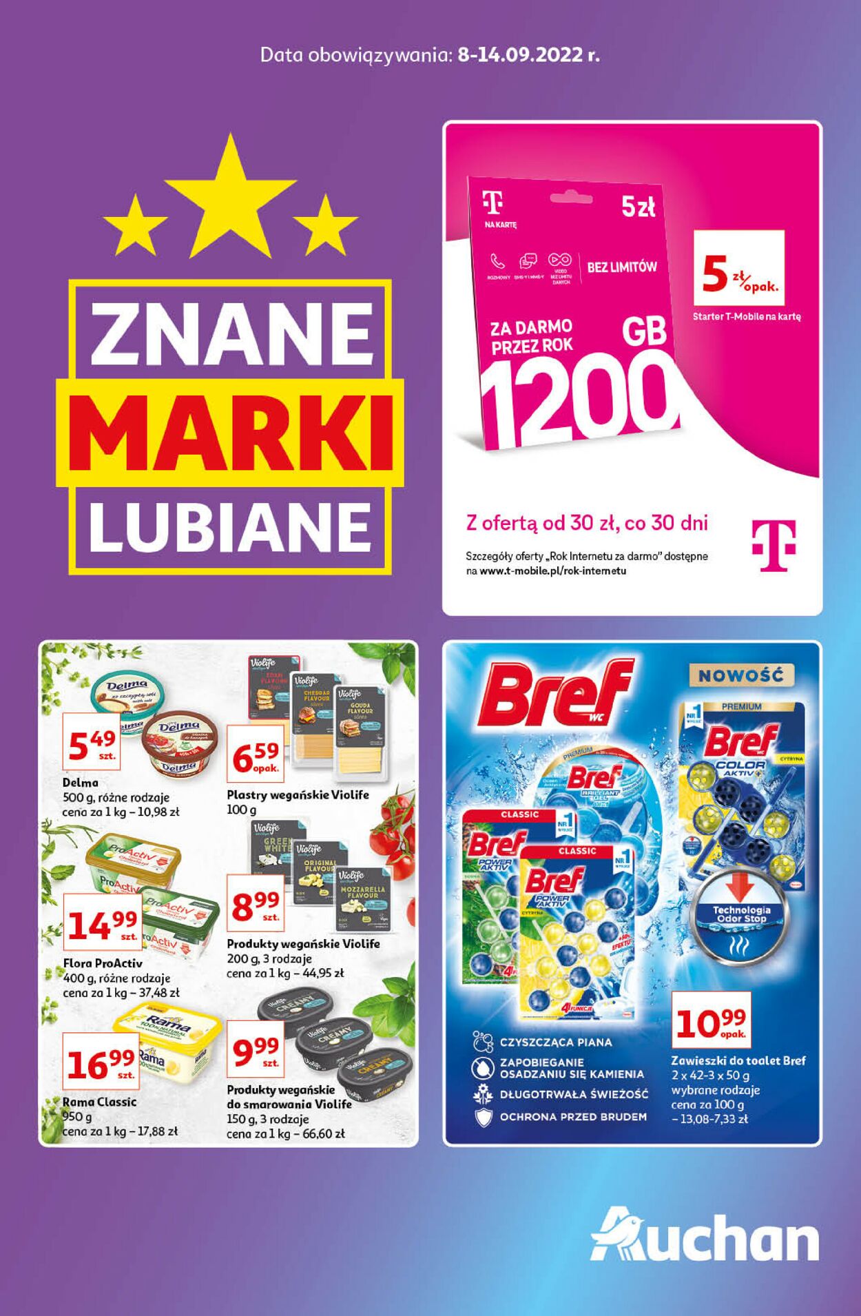 Gazetka Auchan od 08.09.2022 do 14.09.2022 - Znane Marki Lubiane