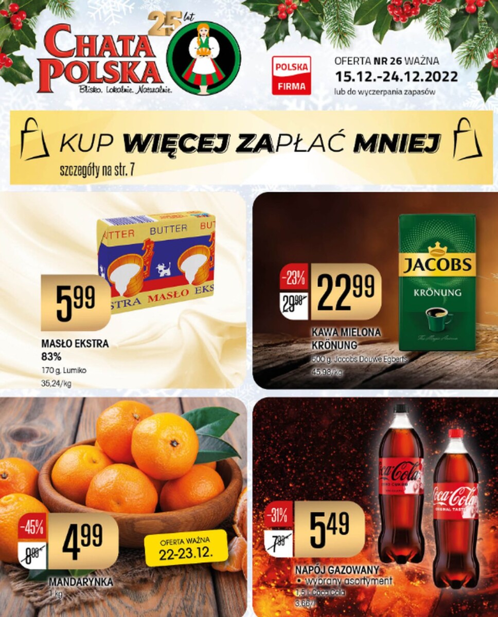 Gazetka Chata Polska od 15.12 do 21.12.2022