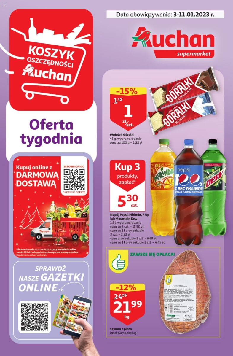 Gazetka Auchan od 03.01.2023 do 11.01.2023