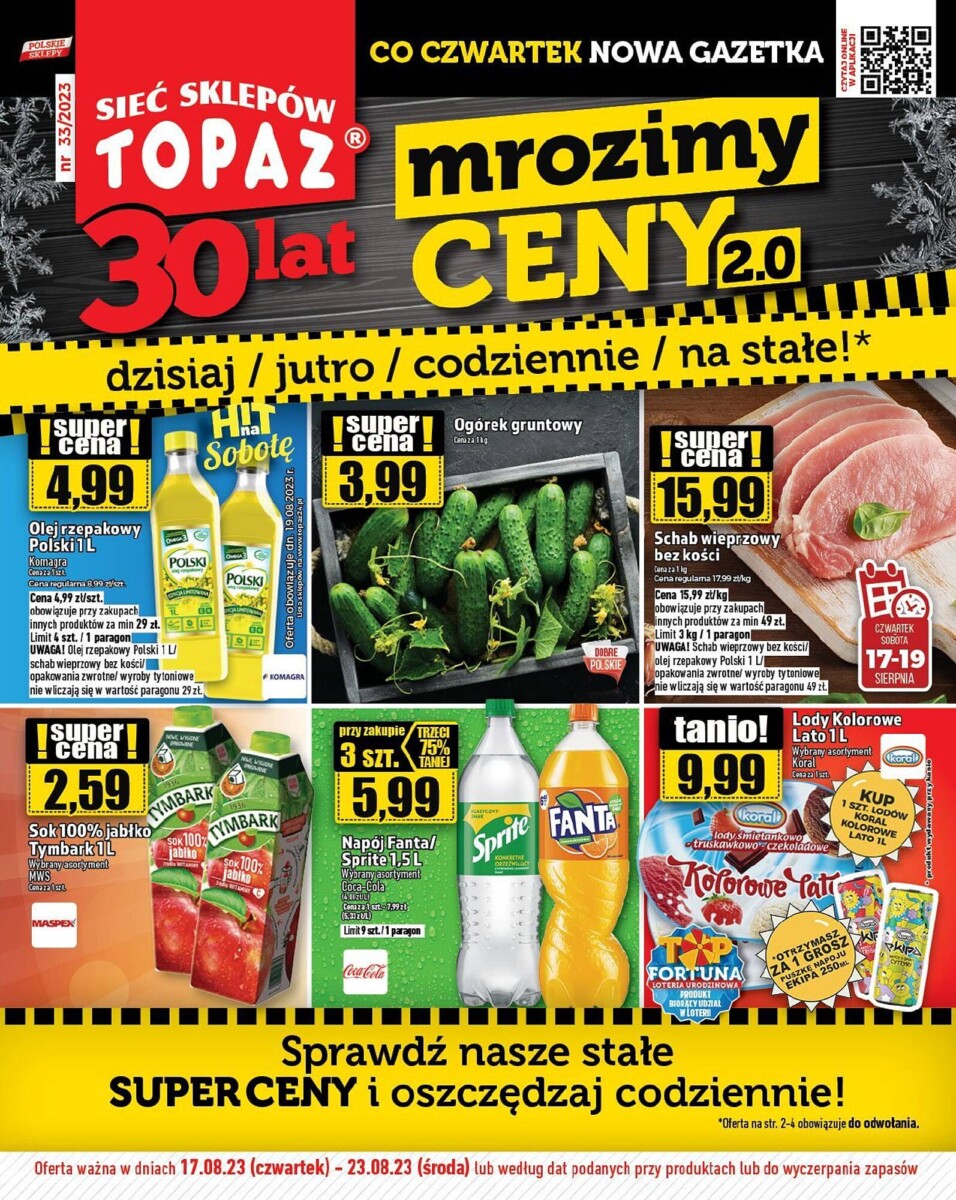 Gazetka Topaz od 17.08.2023 do 23.08.2023 - Warszawa