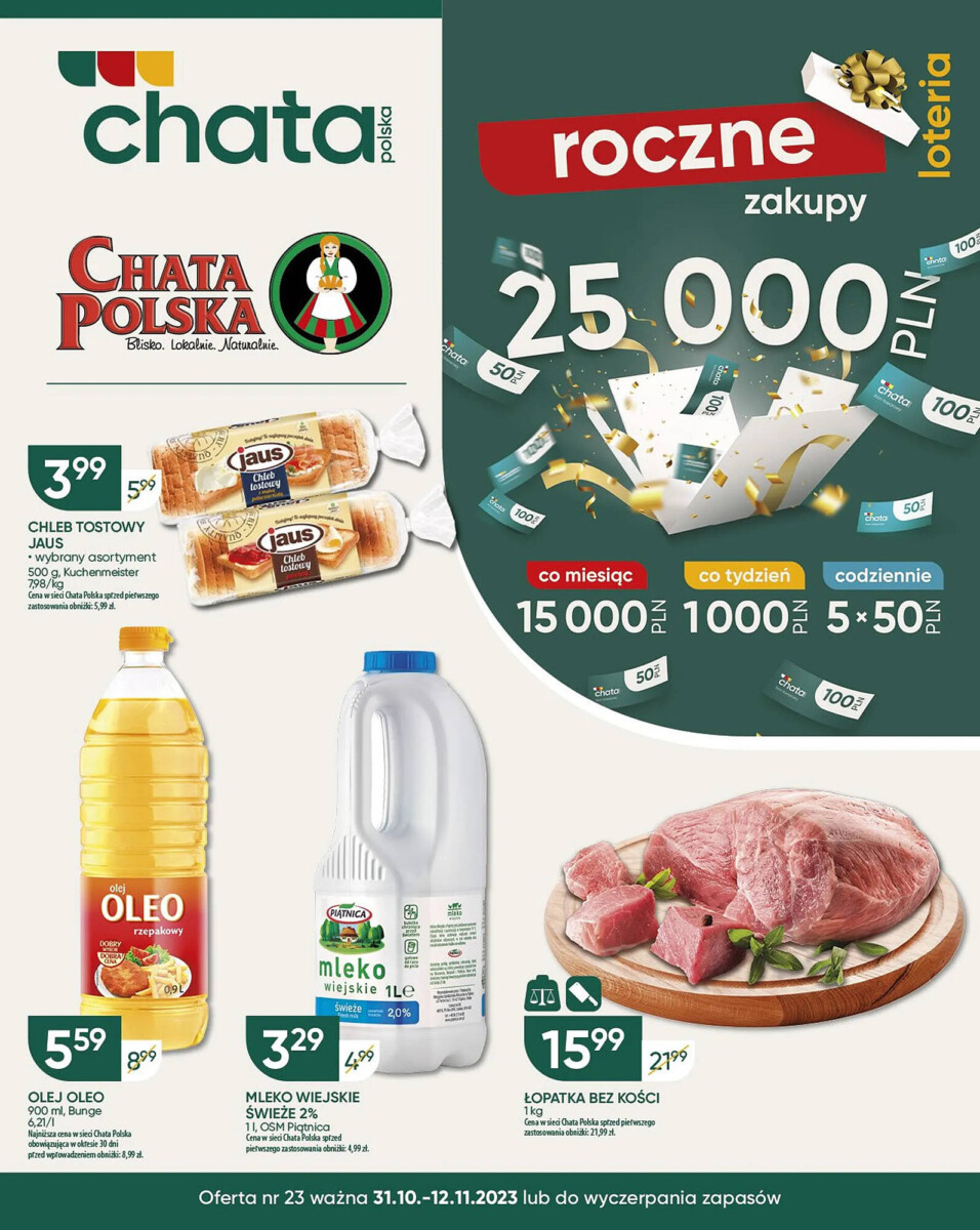 Gazetka Chata Polska od 31.10.2023 do 12.11.2023