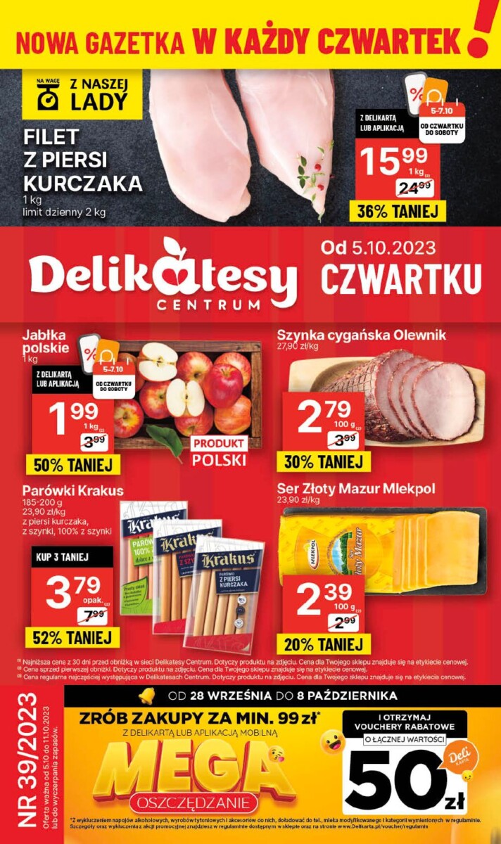 Gazetka Delikatesy Centrum od 05.10.2023 do 11.10.2023