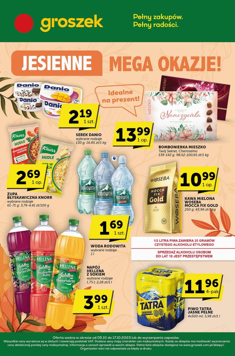 Gazetka Groszek Supermarket od 05.10.2023 do 17.10.2023