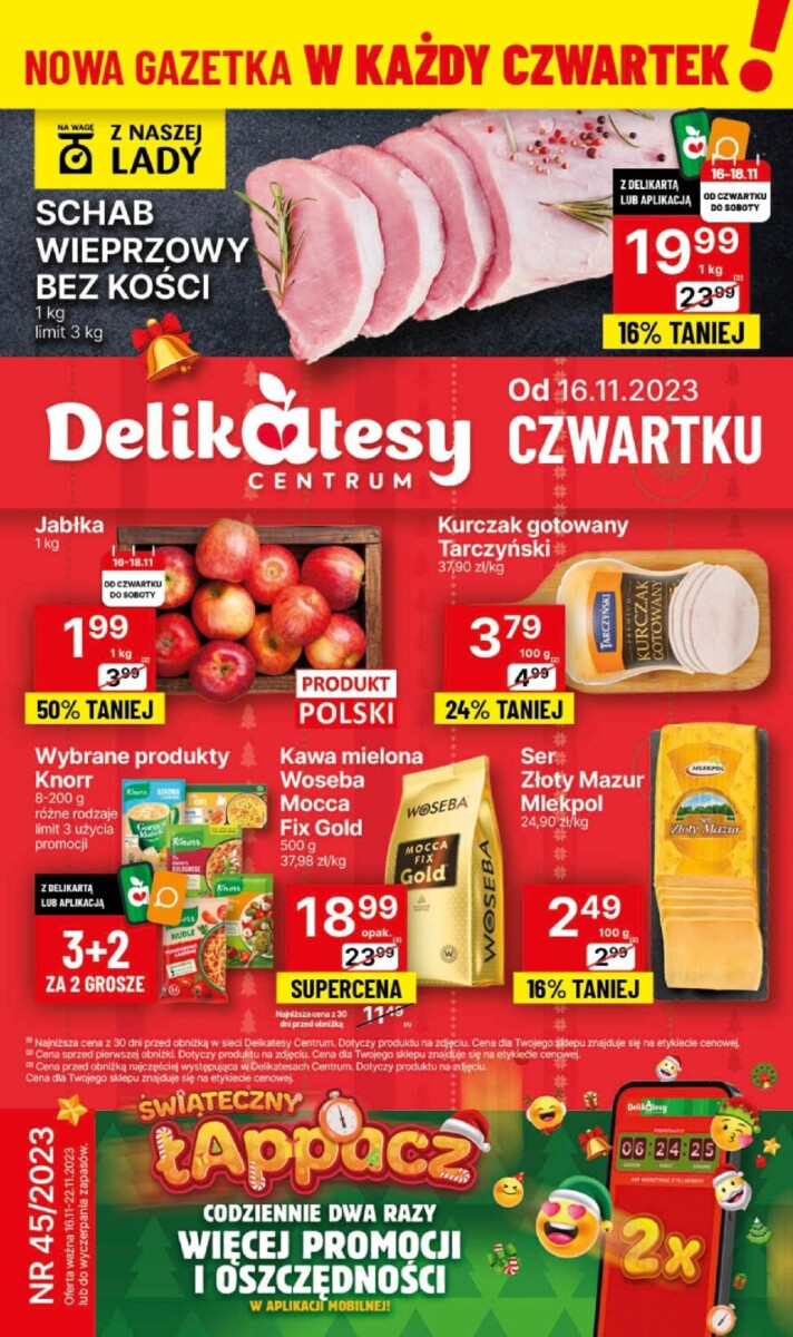 Gazetka Delikatesy Centrum od 16.11.2023 do 22.11.2023