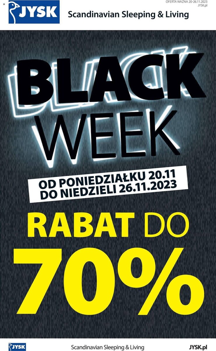 Gazetka Jysk Black Week od 20.11.2023 do 26.11.2023