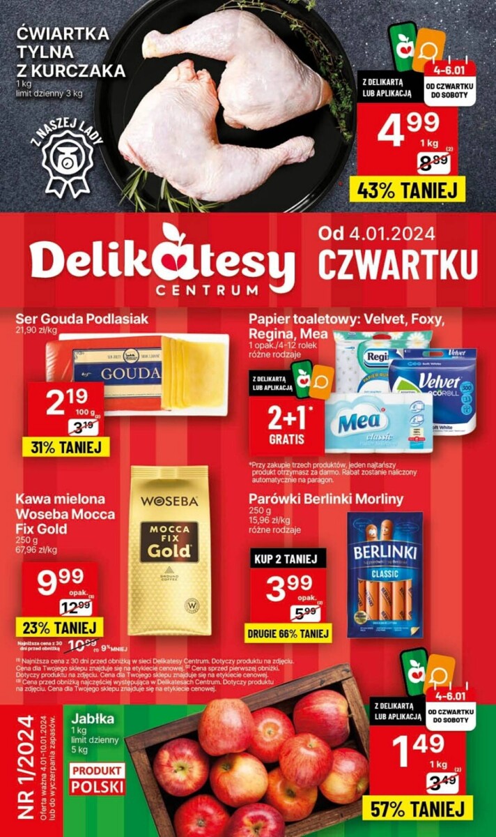 Gazetka Delikatesy Centrum od 04.01 do 10.01.2024