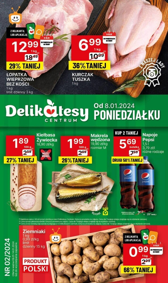 Gazetka Delikatesy Centrum od 08.01 do 14.01.2024