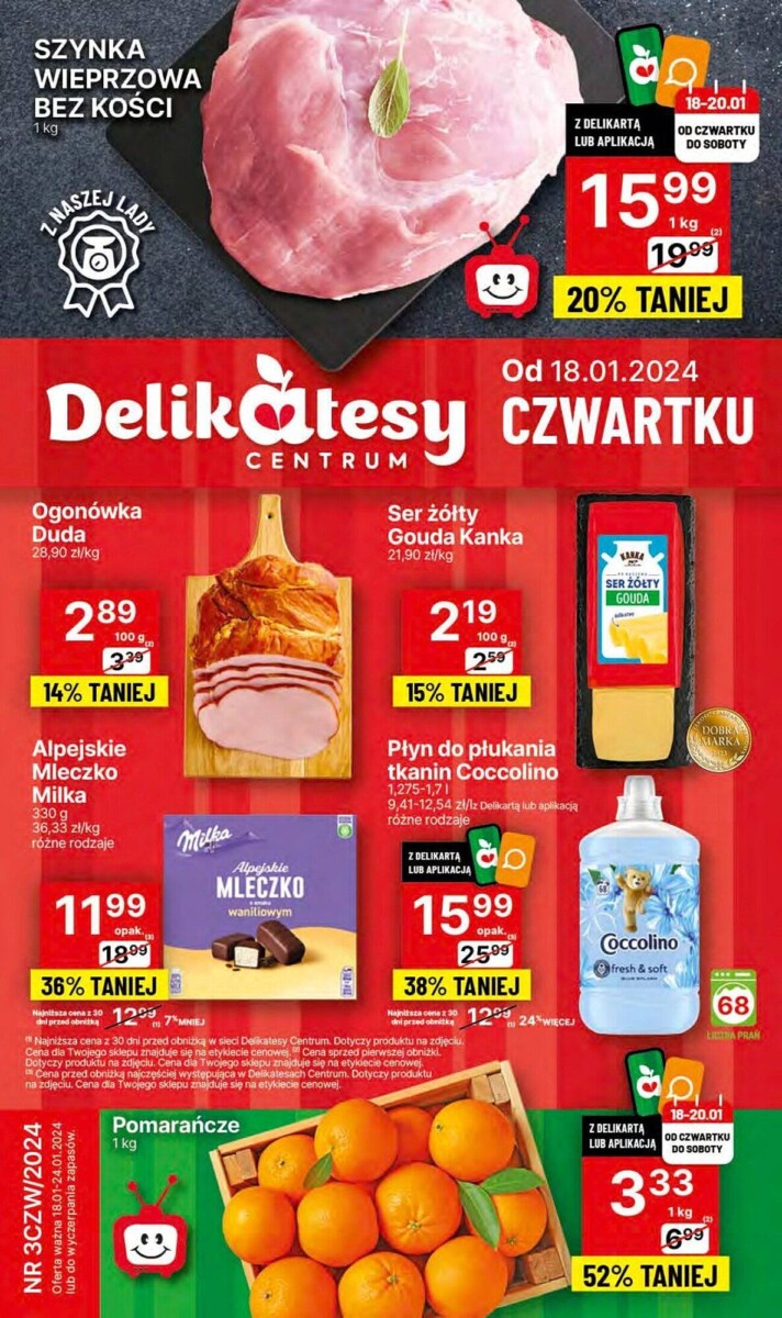 Gazetka Delikatesy Centrum od 18.0.2024 do 24.01.2024