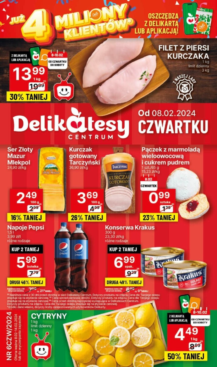 Gazetka Delikatesy Centrum od 08.02 do 14.02.2024