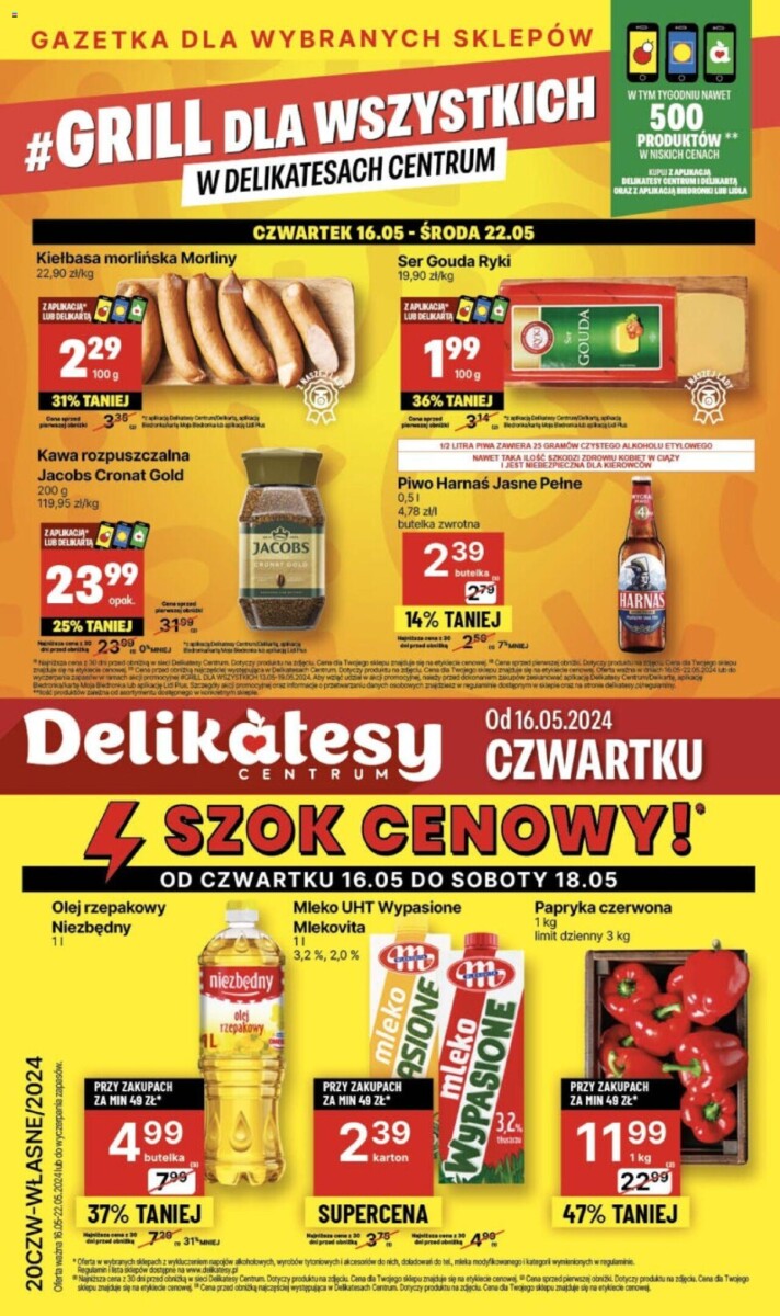 Gazetka Delikatesy Centrum od 16.05.2024 do 22.05.2024