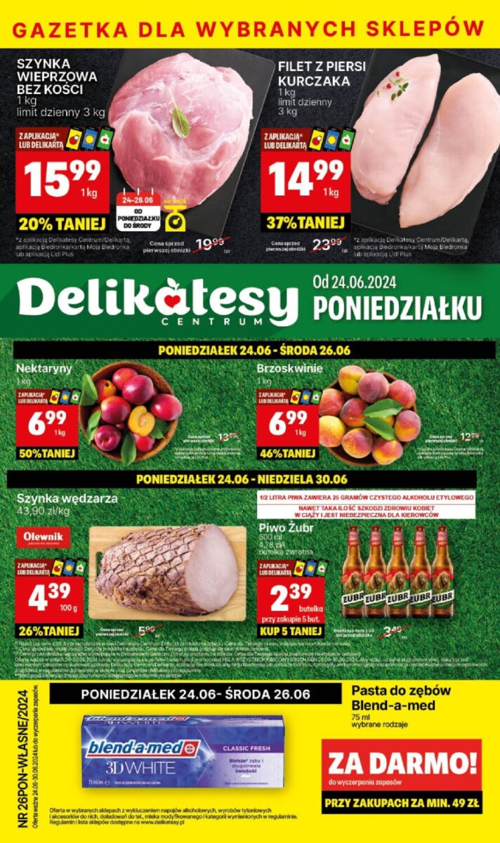 Gazetka Delikatesy Centrum od 24.06 do 30.06.2024