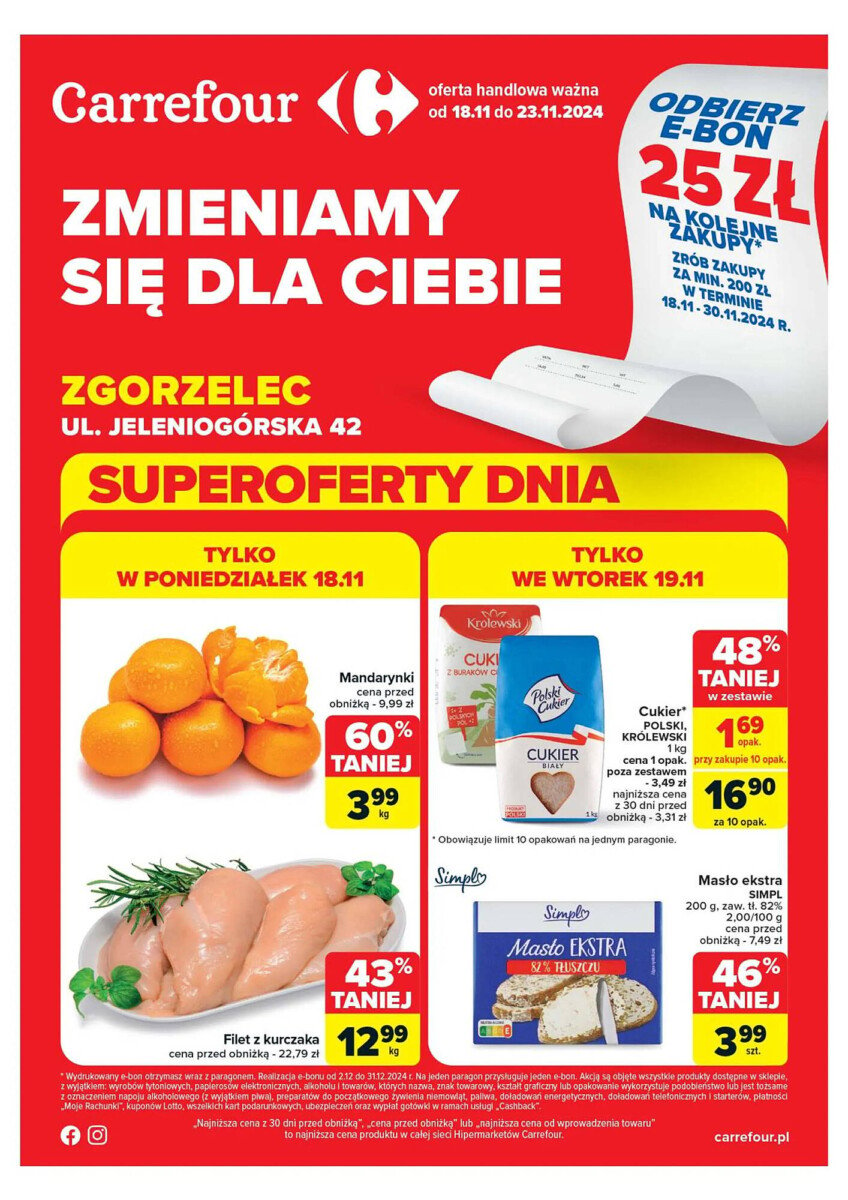 Gazetka CARREFOUR od 18.11.2024 do 23.11.2024 - Superoferty Dnia