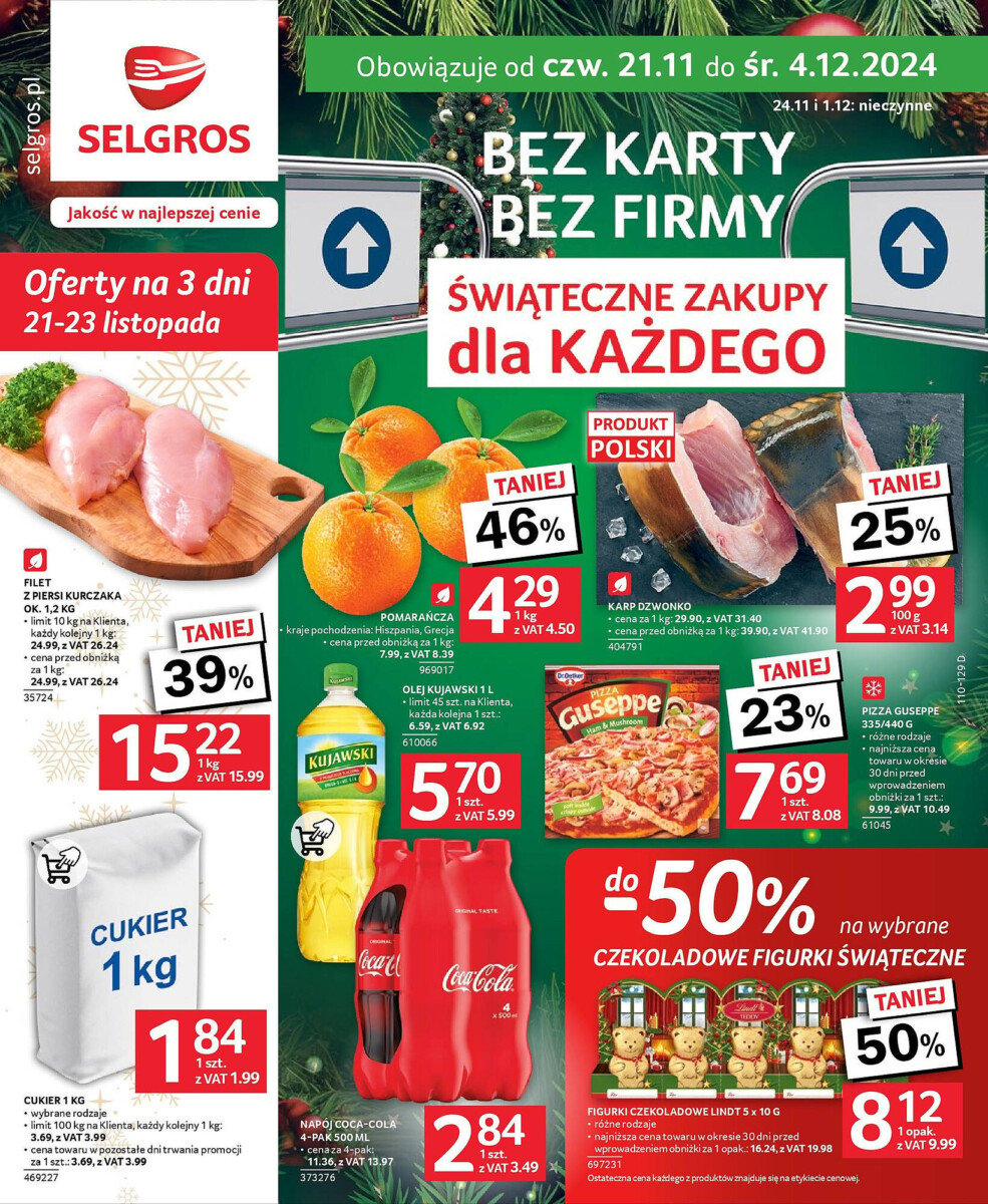 Gazetka SELGROS od 21.11.2024 do 04.12.2024 - Oferta Spożywcza