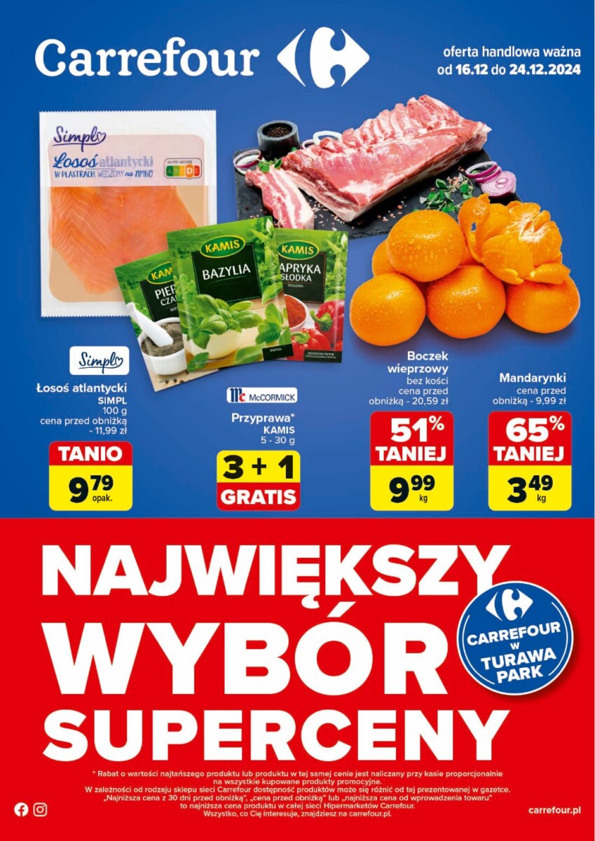 Gazetka CARREFOUR od 16.12.2024 do 24.12.2024 - Największy wybór superceny