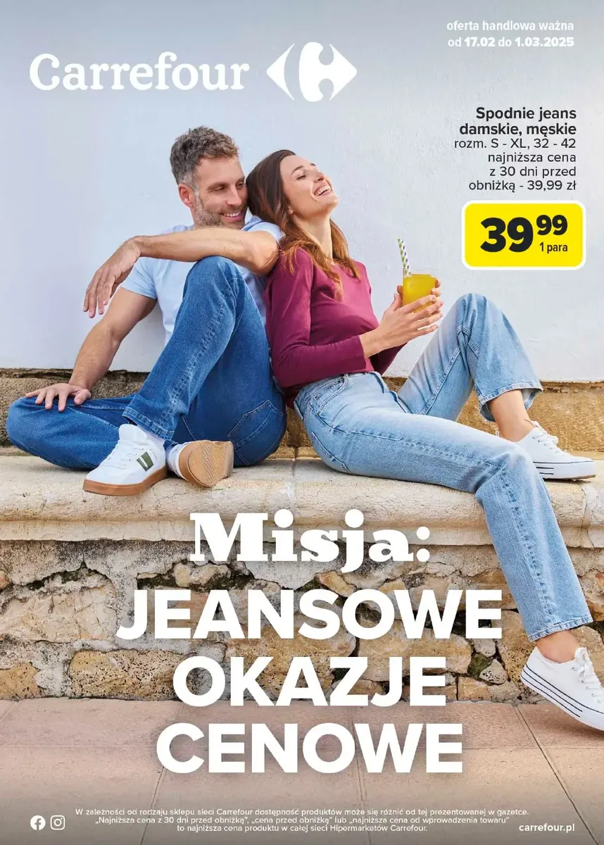 Gazetka CARREFOUR od 17.02.2025 do 01.03.2025 - Jeansowe okazje cenowe