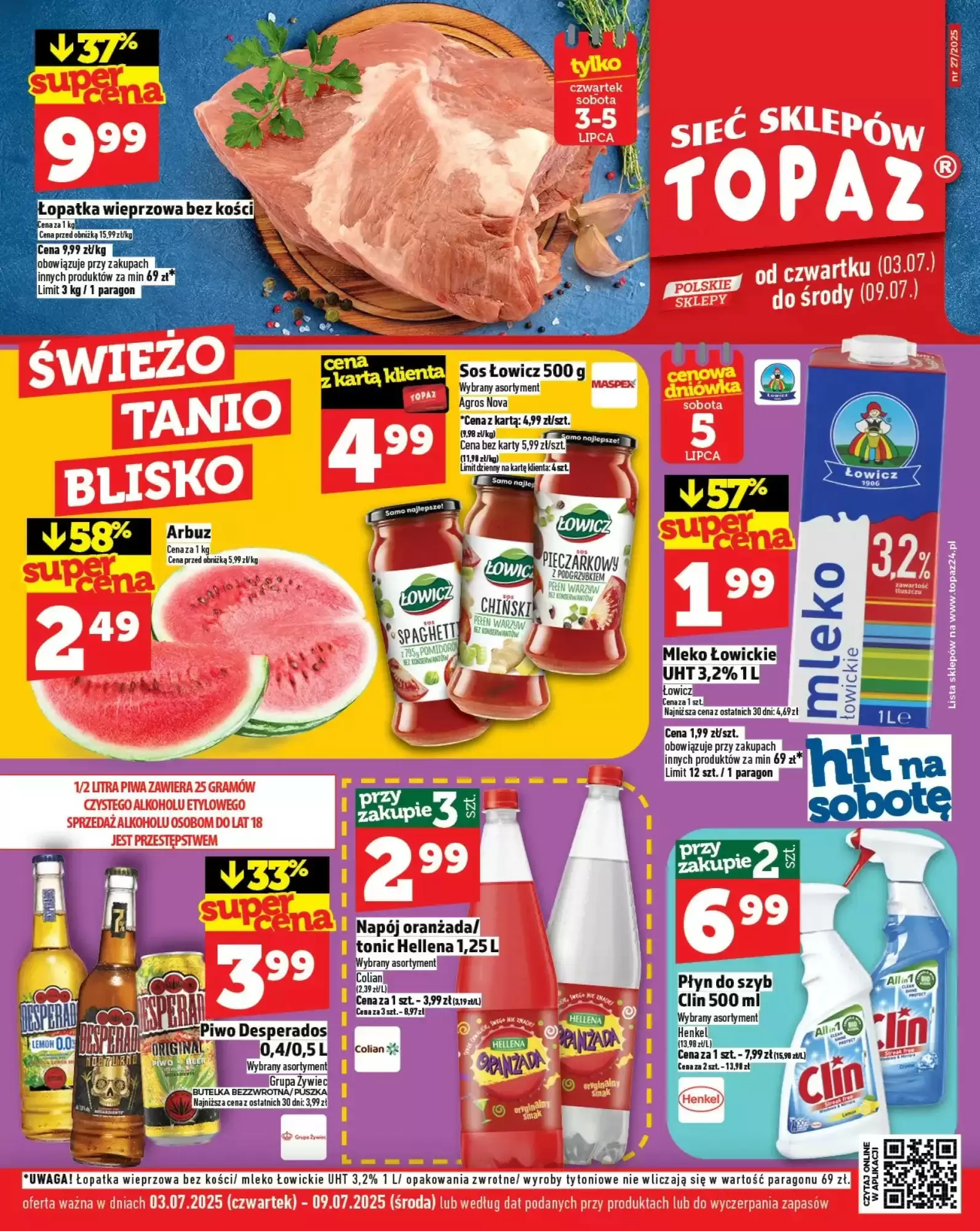 Topaz Gazetka 03.07.2025 - 09.07.2025