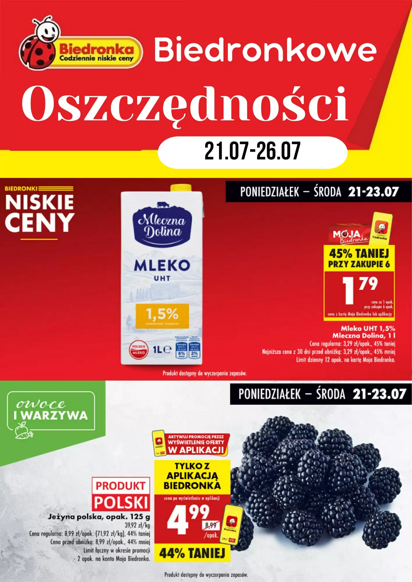 Biedronka Gazetka 21.07.2025 - 26.07.2025