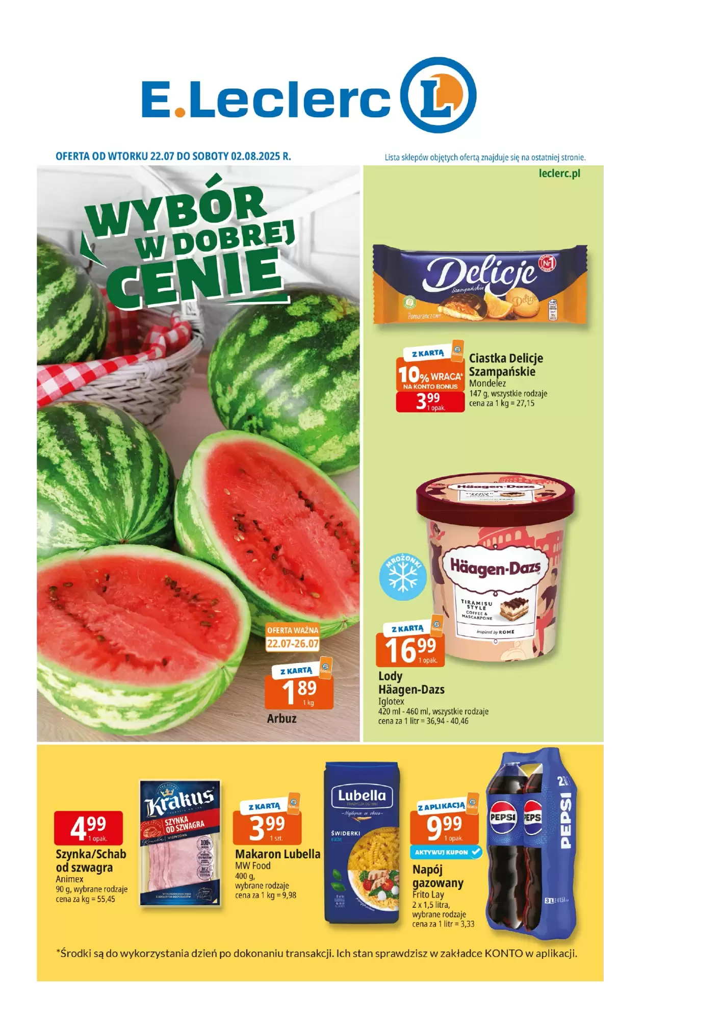 E.Leclerc Gazetka 22.07.2025 - 02.08.2025