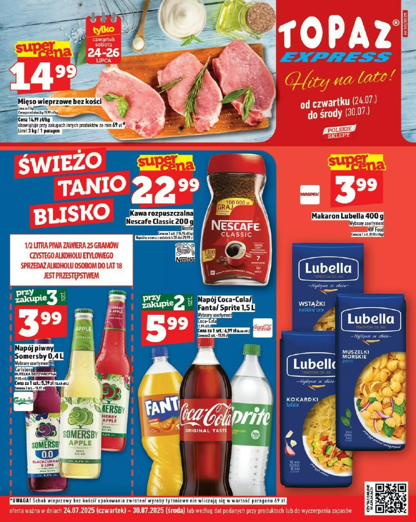Topaz Gazetka 24.07.2025 - 30.07.2025