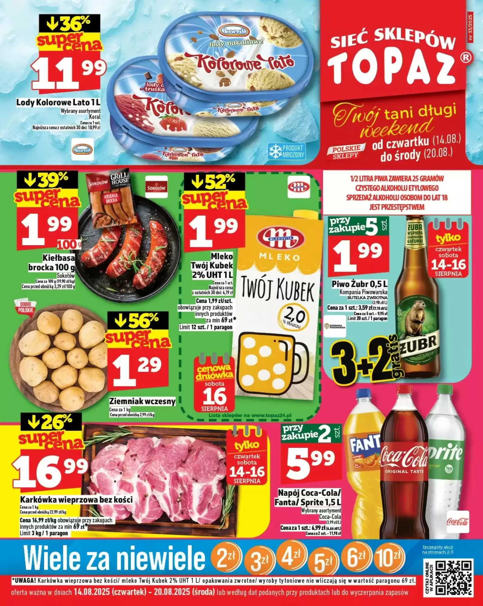 Topaz Gazetka 14.08.2025 - 20.08.2025