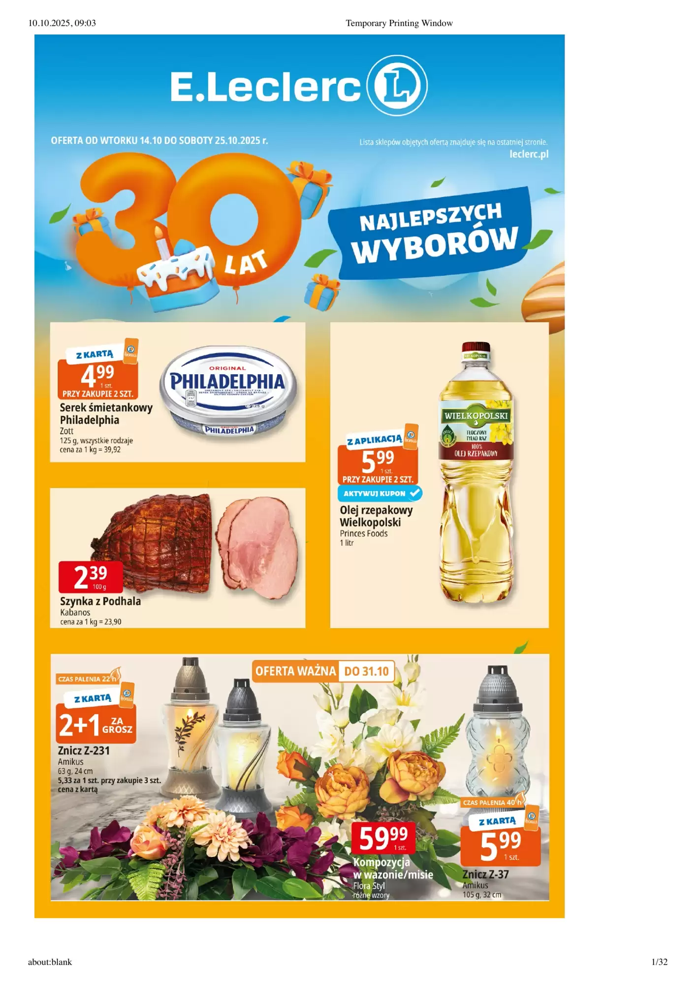 E.Leclerc Gazetka 14.10.2025 - 25.10.2025
