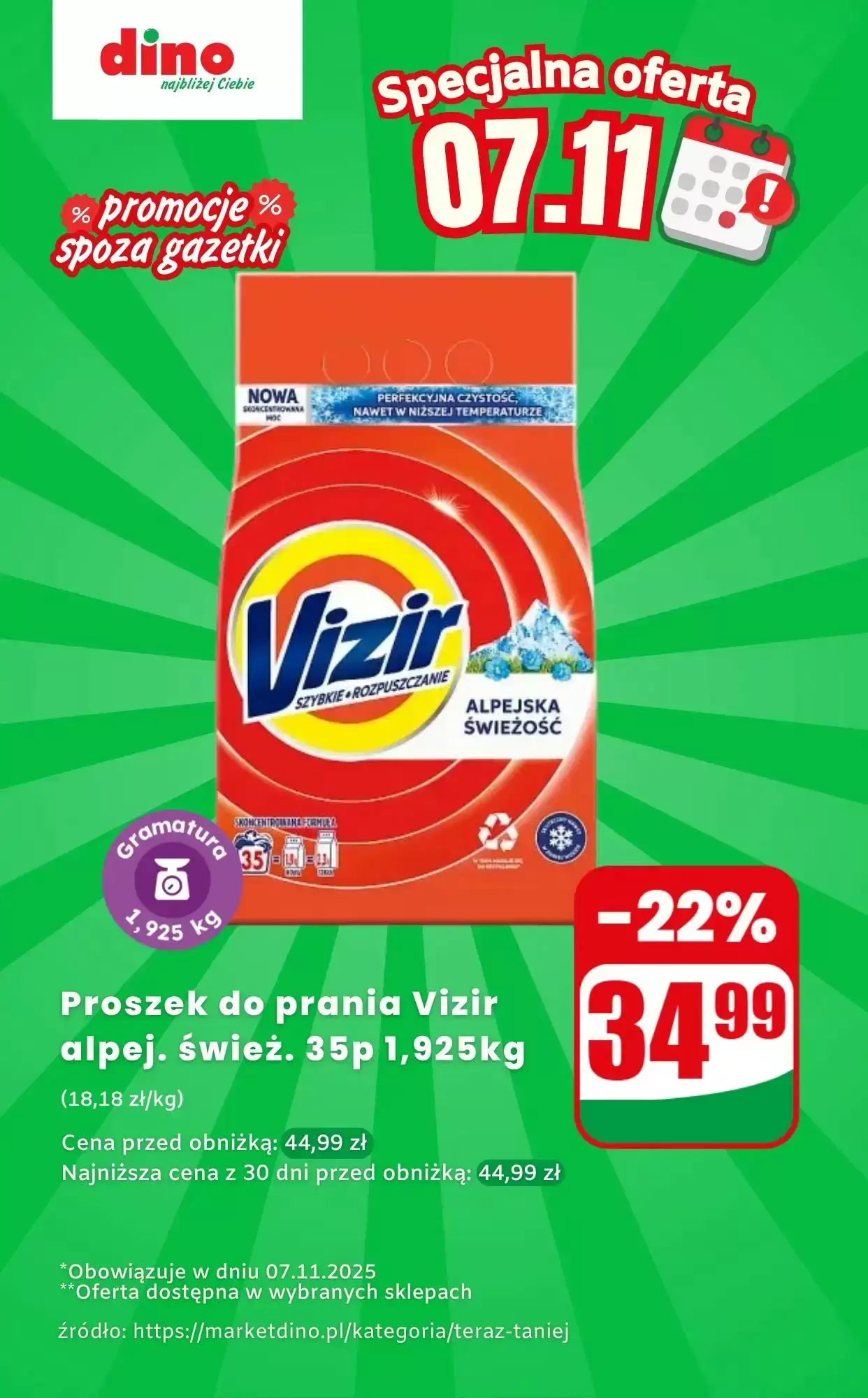 Dino Gazetka 07.11.2025 - 07.11.2025