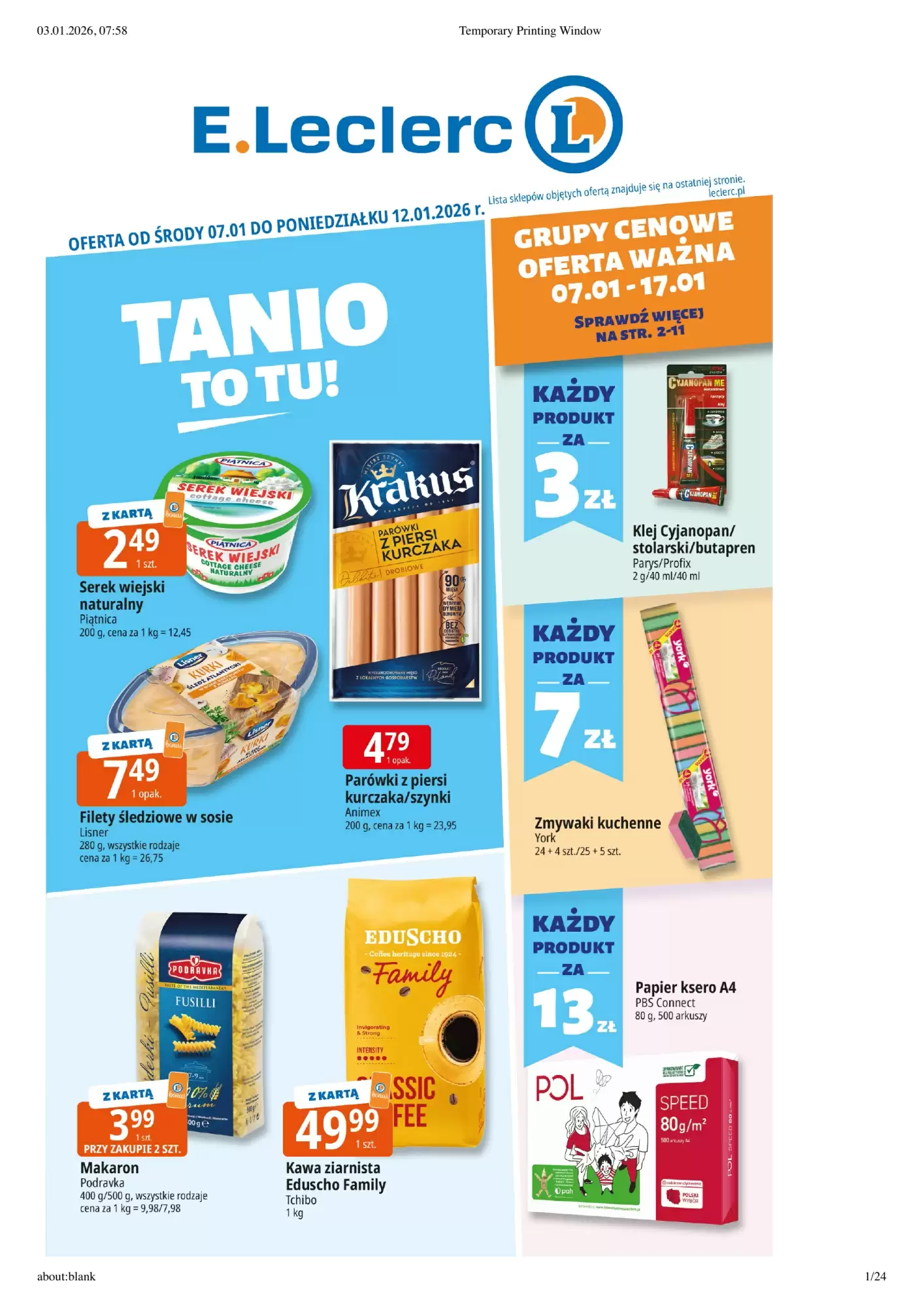 E.Leclerc Gazetka 07.01.2026 - 12.01.2026
