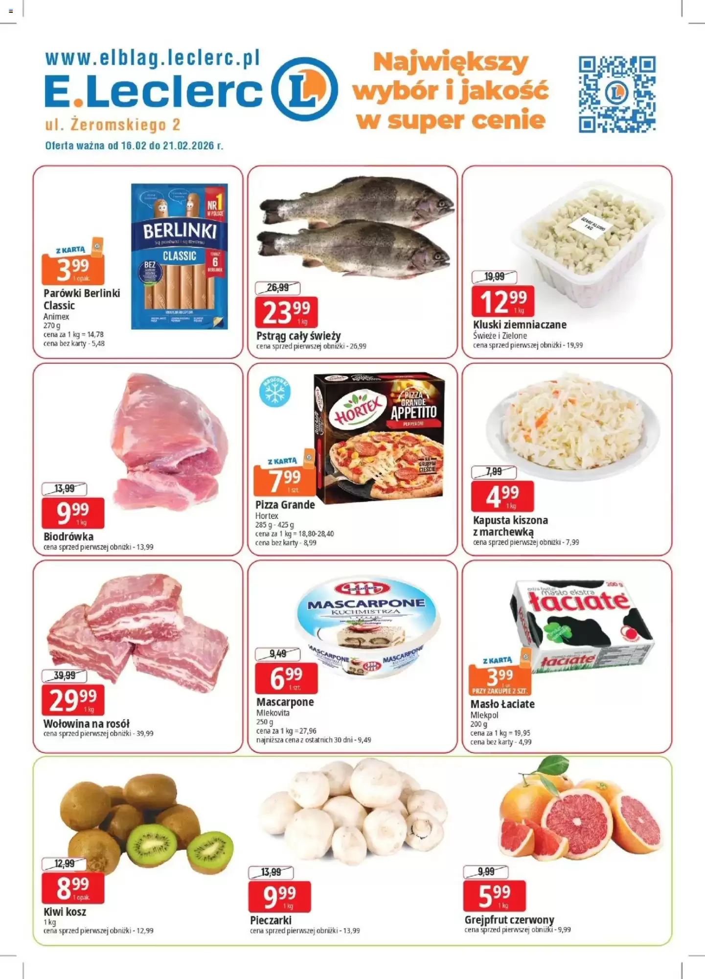 E.Leclerc Gazetka 16.02.2026 - 21.02.2026