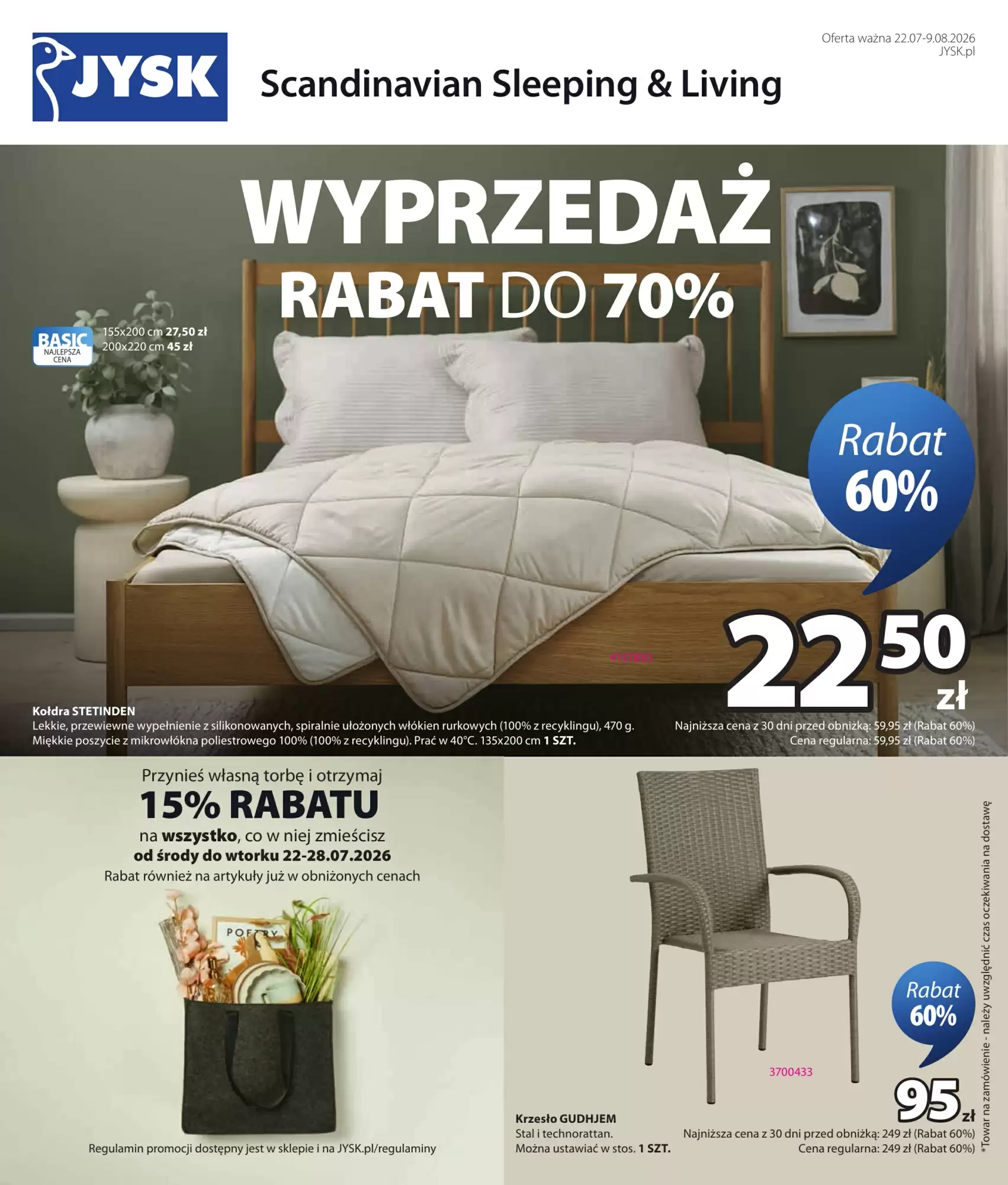 Jysk Gazetka 22.07.2026 - 09.08.2026