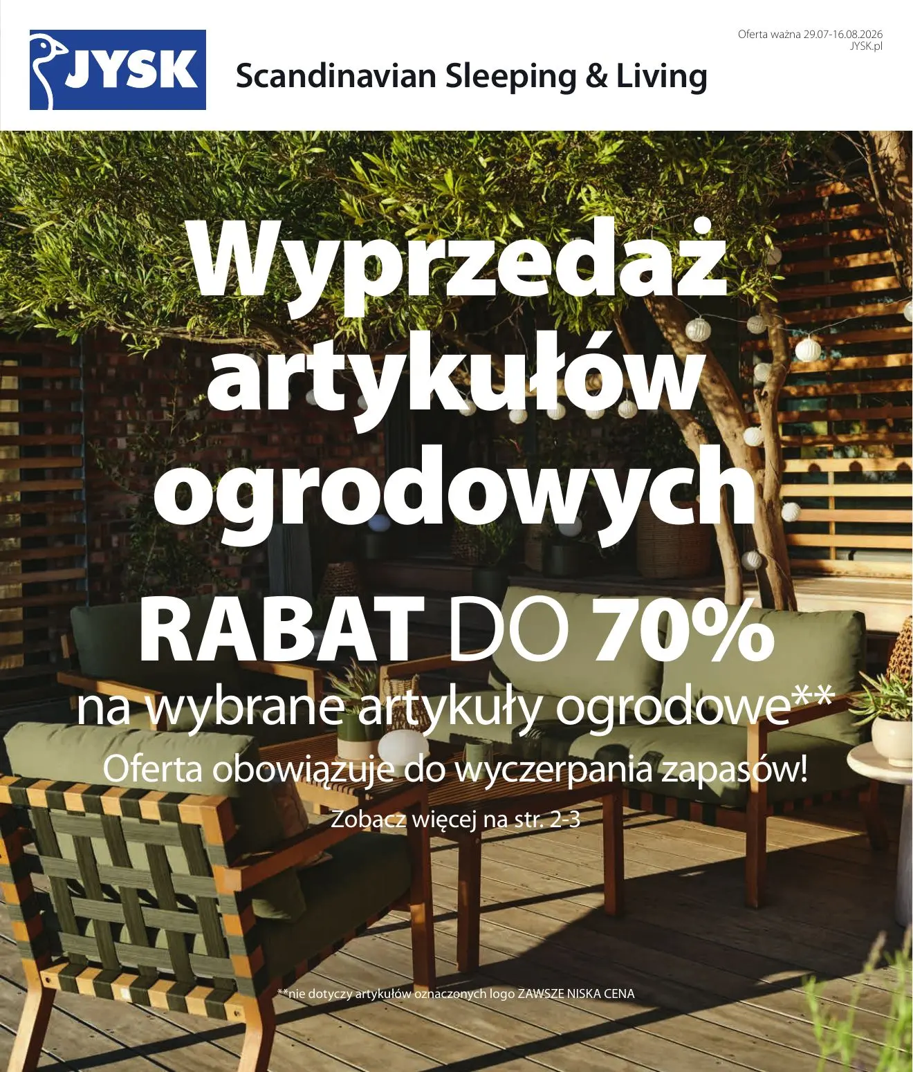 Jysk Gazetka 29.07.2026 - 16.08.2026