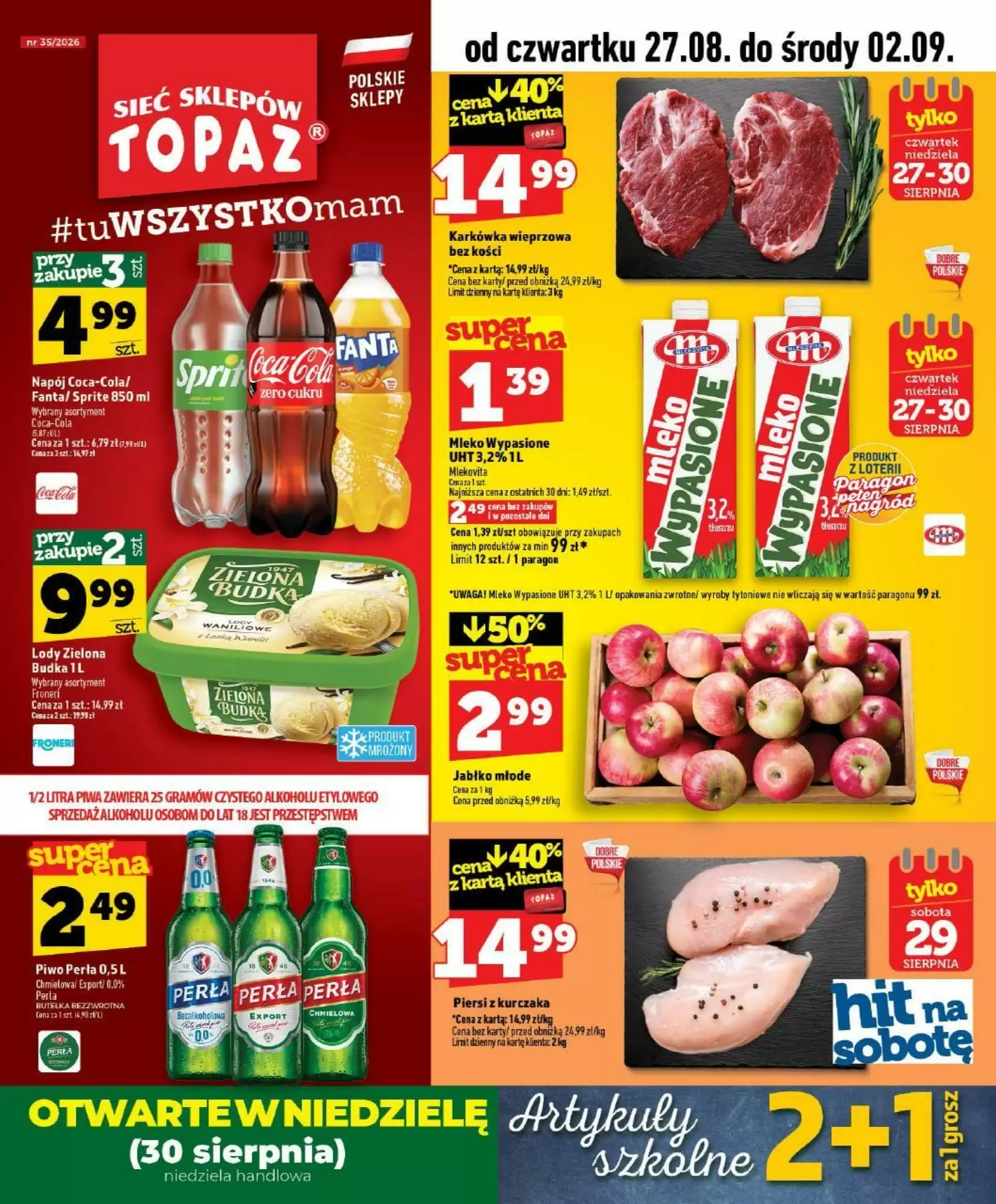 Topaz Gazetka 27.08.2026 - 02.09.2026
