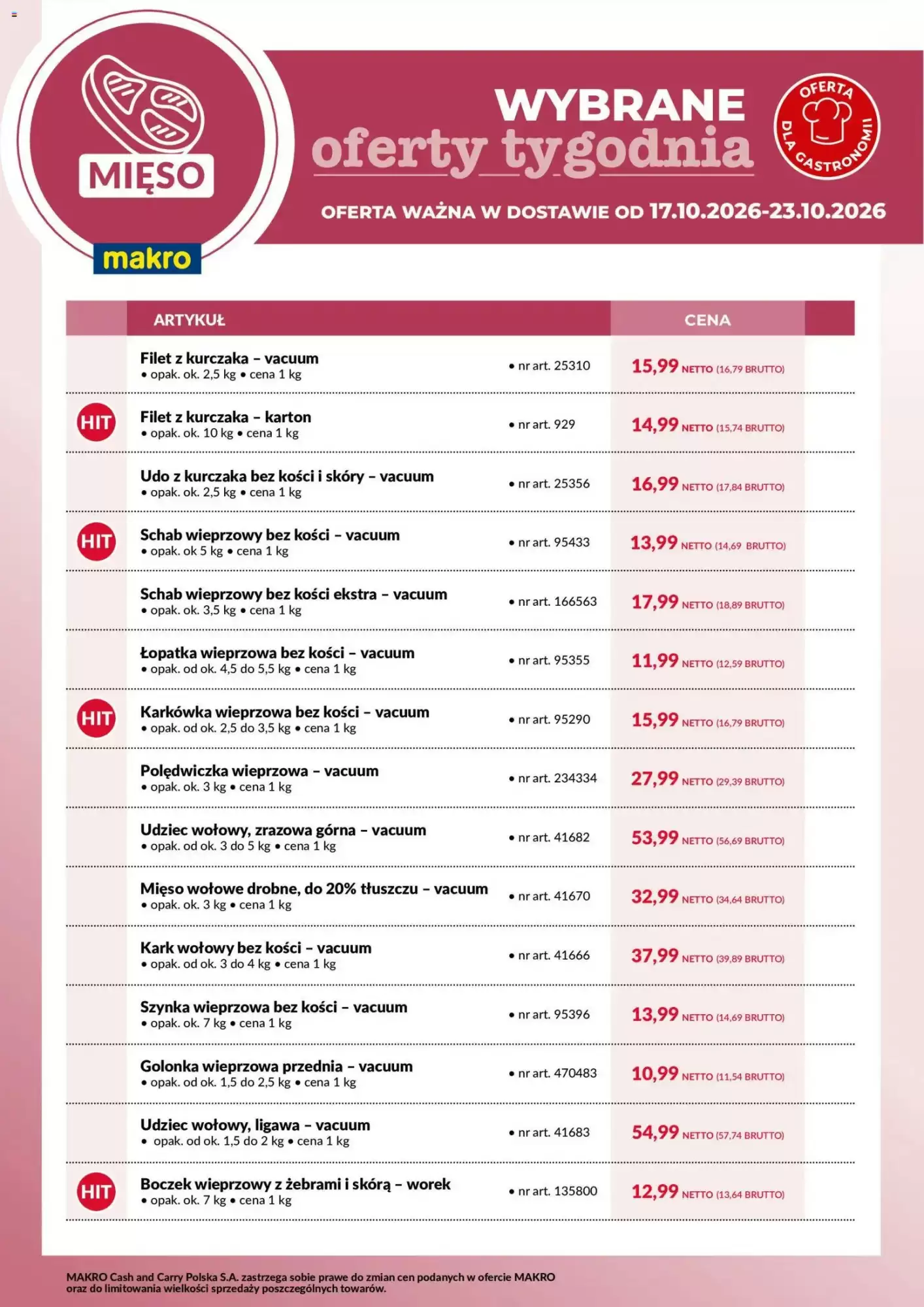 Makro Gazetka 17.10.2026 - 23.10.2026
