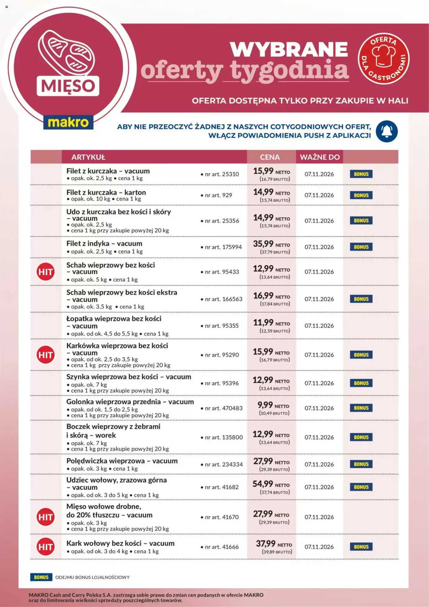 Makro Gazetka 31.10.2026 - 07.11.2026