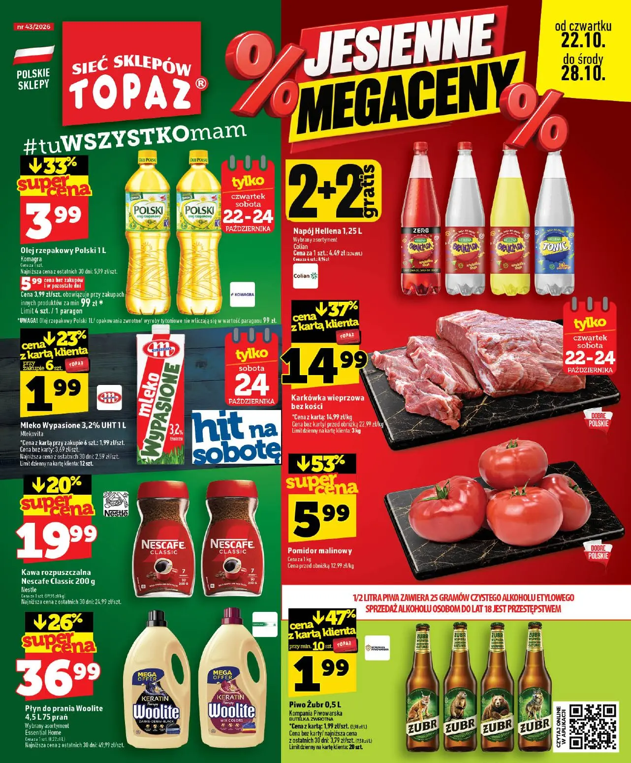 Topaz Gazetka 22.10.2026 - 28.10.2026